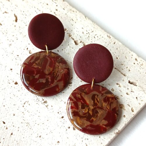 Paulette ~ Burgundy / brons