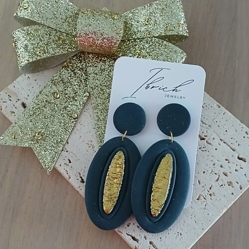 Claire ~ donkerblauw/goud