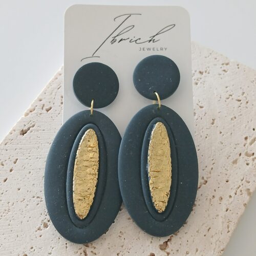 Claire ~ donkerblauw/goud