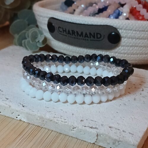 Swarovski ~ zwart/wit