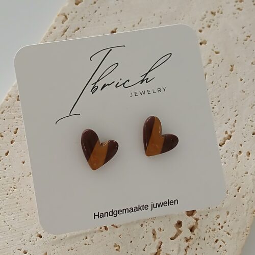 Mini hart ~ Burgundy/brons