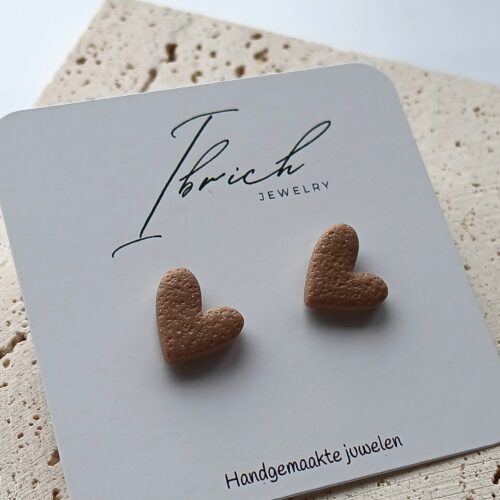 Mini hart ~ Beige /goud