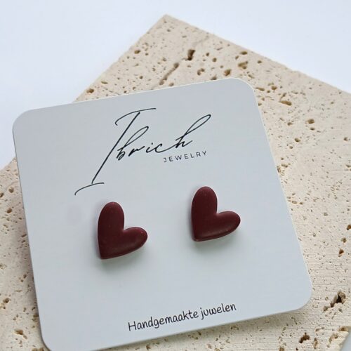 Mini hart ~ Burgundy