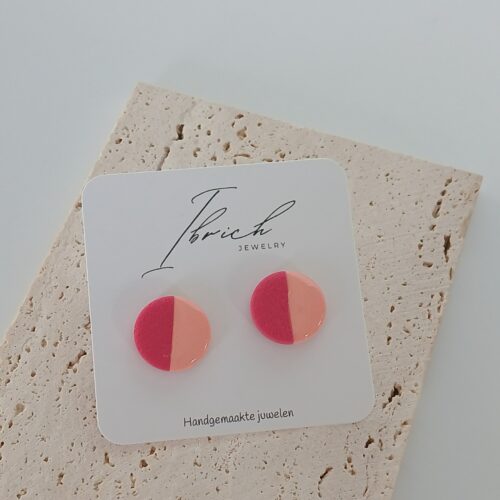 Ceri Duo stud ~ Cherry Peach