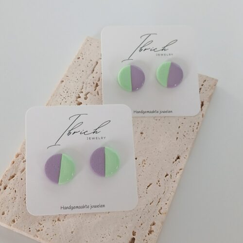 Ceri Duo stud ~ Mint Lilac