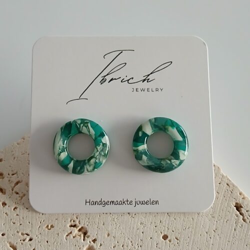 Odette ~ Gemarmerd groen