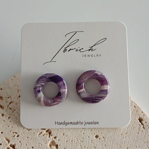 Odette ~ Gemarmerd paars