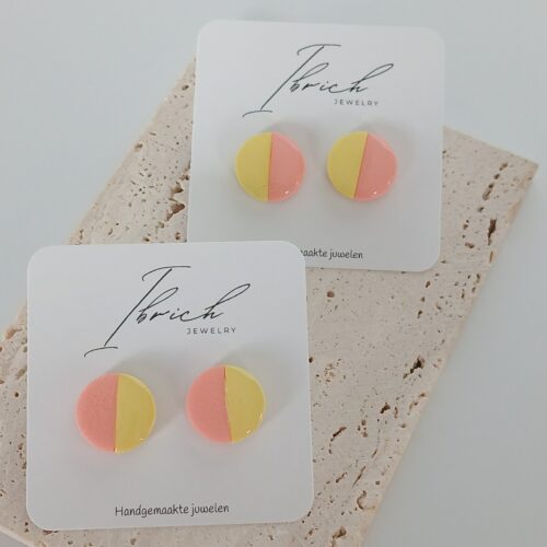 Ceri Duo stud ~ Sunset Sorbet